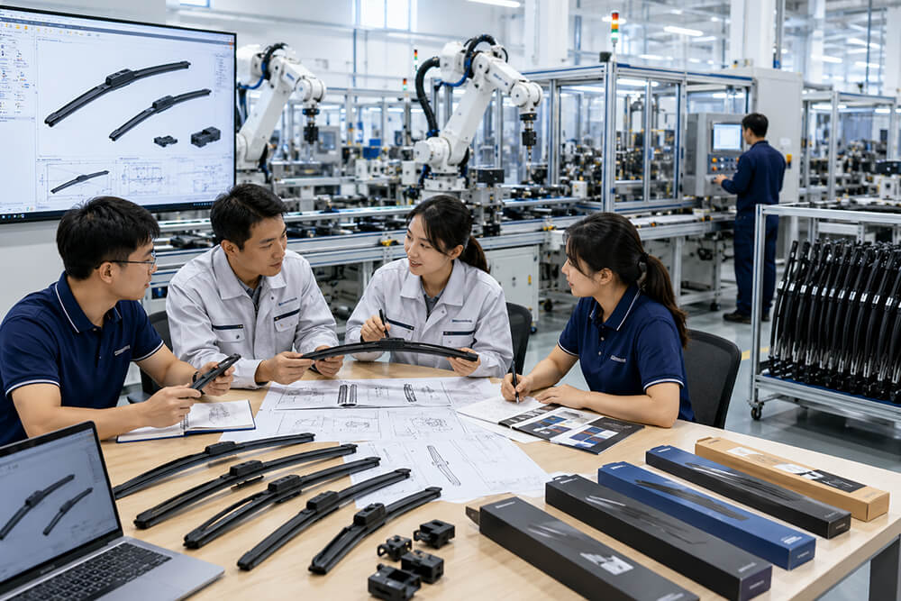 OEM quality wiper blade manufacturing with automated production equipment