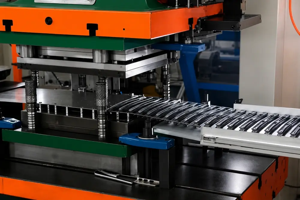 Home 10 Automated wiper blade manufacturing line with robotic production equipment